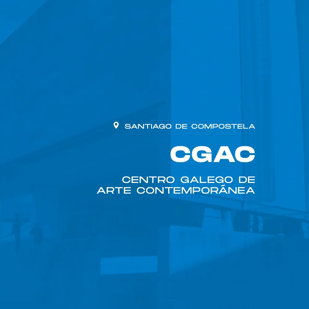 Portadilla del Centro Galego de Arte Contemporánea sobre fotografía en azul